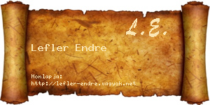 Lefler Endre névjegykártya