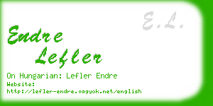 endre lefler business card